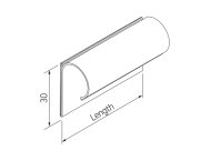 Uchwyt na etykiety LH-3010CS, 100 x 30 mm - 2