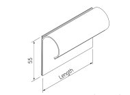 Uchwyt na etykiety LH-5020CL, 200 x 55 mm - 2