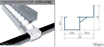 Prowadnica aluminiowa PA-415B - 1
