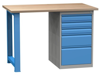 Stół warsztatowy z kontenerem SD41232 - 1