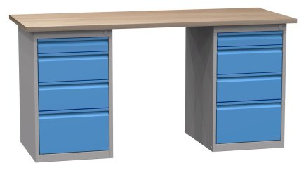Stół warsztatowy z kontenerami SD41734 1700 mm - 1