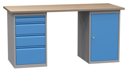 Stół warsztatowy z kontenerami SD41735 1700 mm - 1
