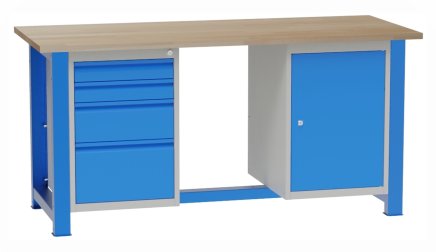 Stół warsztatowy z kontenerkami SD41721 - 1