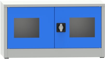 Metalowa szafka na dokumenty z przeszklonymi drzwiami pleksi C29710 - 1