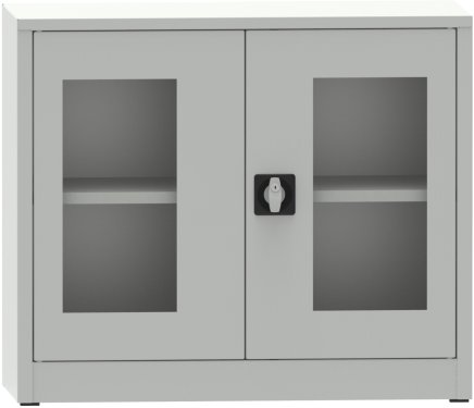 Metalowa szafka na dokumenty z drzwiami ze szkła plexi C29720 - 2