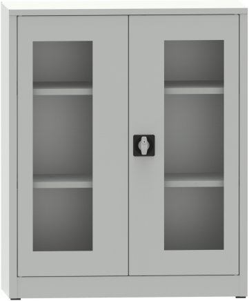 Metalowa szafa na dokumenty z przeszklonymi drzwiami plexi C2973H2 - 1