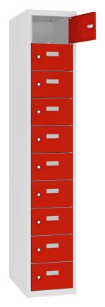 Szafki osobiste z 10 przegródkami MSus 3110 hl. 500 mm - 4