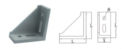 Kątownik 90°, 78 x 36 mm KBA-4080 - 1