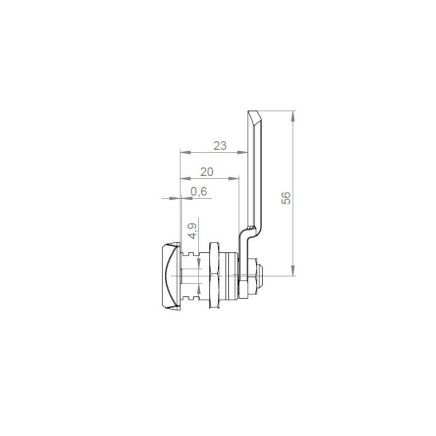 Zamek cylindryczny do szaf Kovos - 4