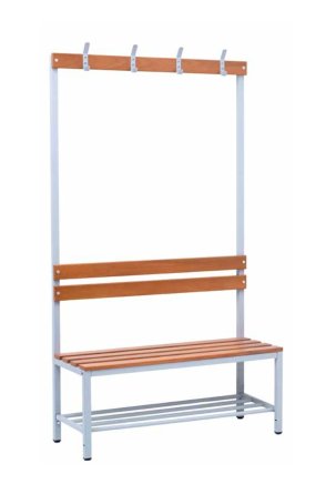 Ławka szatniowa z wieszakami - szerokość 1600 mm SBU/BG.160 - 1