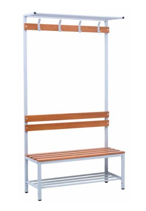Ławka szatniowa z wieszakami - szerokość 1600 mm SBU/TBG.160 - 1