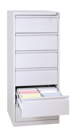 Metalowy kontenerek kartotekowy  A5 - RAL 7035 - 1