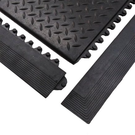 Czarna gumowa krawędź "męska" do maty Diamond Plate Tile - 2