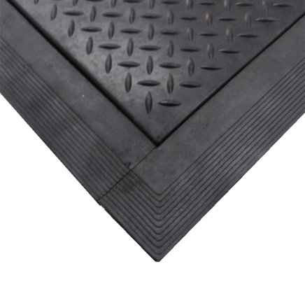 Czarna gumowa krawędź "męska" do maty Diamond Plate Tile - 3