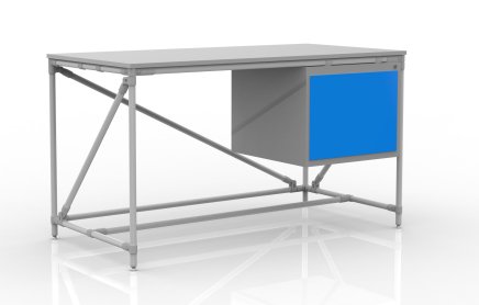 Stół warsztatowy z kontenerkiem o szerokości 1500 mm, 240405311 - 1