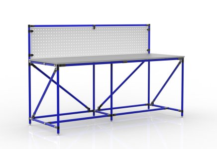 Stół warsztatowy z tablicą perforowaną o szerokości 2000 mm, 24040836 - 3
