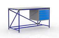 Stół warsztatowy z kontenerkiem i 4 szufladami, szerokość 1500 mm, 240405310 - 3