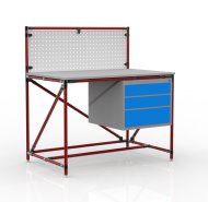 Stół warsztatowy z systemu rurowego z tablicą perforowaną 240408315 (różne warianty) - 2