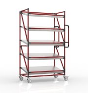 Wózek regałowy na skrzynki z półkami pochyłymi 1000 x 500 mm, SP10050 - 2