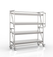 Wózek regałowy na skrzynki z półkami pochyłymi o szerokości 1300 mm, SP13030 (4 modele) - 4