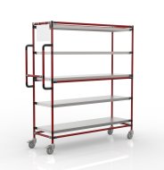 Wózek regałowy na skrzynki z 5 prostymi półkami, SPS15040 - 2