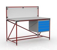 Stół warsztatowy z tablicą perforowaną o szerokości 1500 mm, 24040834 - 2