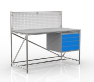 Stół warsztatowy z tablicą perforowaną o szerokości 1500 mm, 24040834 - 4