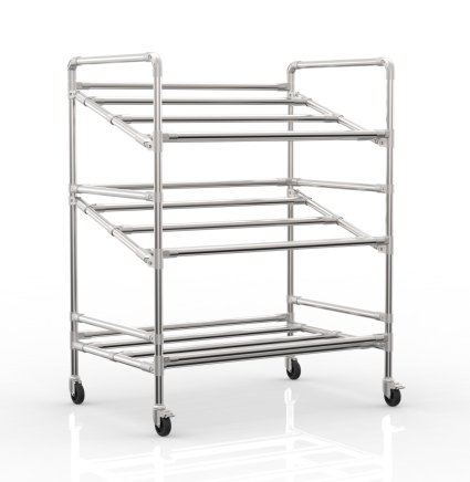 Wózek z półkami na skrzynki, szerokość 972 mm, 24040230 - 4