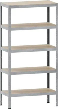 Regał bezśrubowy 150 kg z półkami laminowanymi typu N285P1 RAL 7035 Kovona - 1