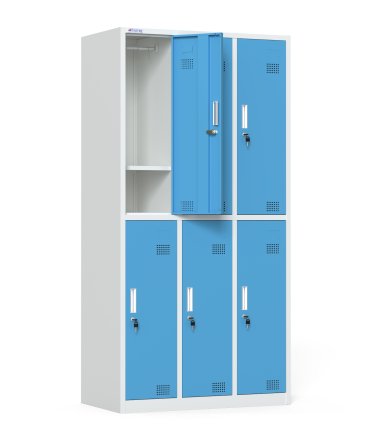 Szafka BHP pracownicza szara/niebieska HDG-06-7047_5015 - 2