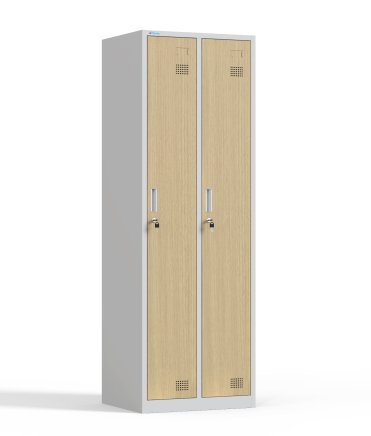 Szafka pracownicza BHP szara/imitacja jasnego drewna HDG-02-7047_W1 - 1