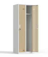 Szafka pracownicza BHP szara/imitacja jasnego drewna HDG-02-7047_W1 - 2