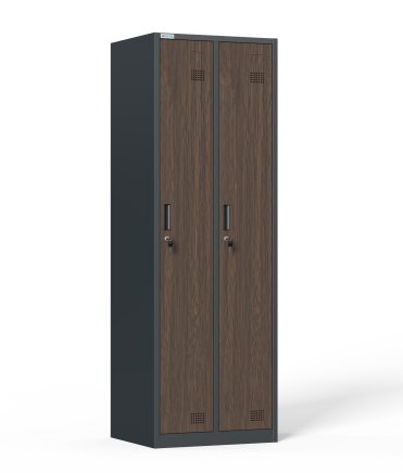 Szafka pracownicza BHP antracyt/imitacja ciemnego drewna HDG-02-7016_W2 - 1