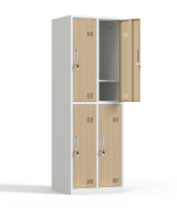 Szafka BHP pracownicza szara/imitacja jasnego drewna HDG-04-7047_W1 - 2
