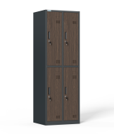 Szafka pracownicza BHP antracyt/imitacja ciemnego drewna HDG-04-7016_W2 - 1