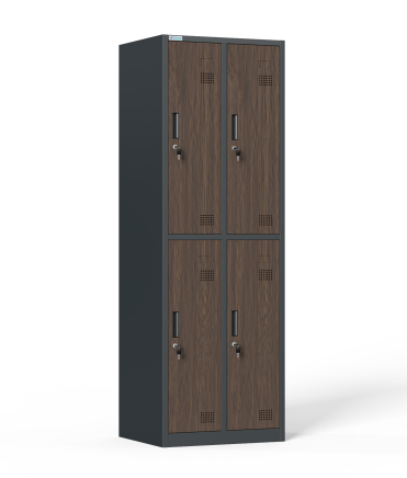 Szafka pracownicza BHP antracyt/imitacja ciemnego drewna HDG-04-7016_W2 - 1