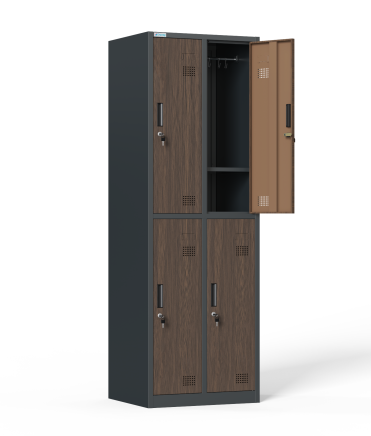 Szafka pracownicza BHP antracyt/imitacja ciemnego drewna HDG-04-7016_W2 - 2