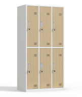 Szafka BHP pracownicza szara/imitacja jasnego drewna HDG-06-7047_W1 - 1