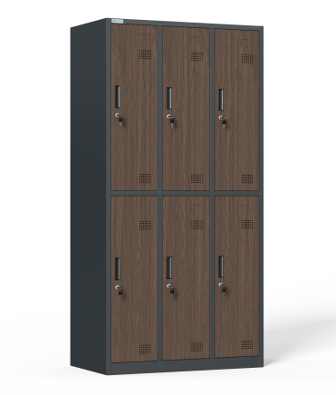 Szafka pracownicza BHP antracyt/imitacja ciemnego drewna HDG-06-7016_W2 - 1