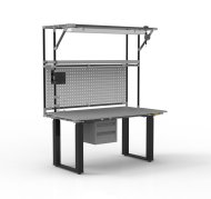 ESD Elektrycznie regulowany stół roboczy z nadstawką - 2