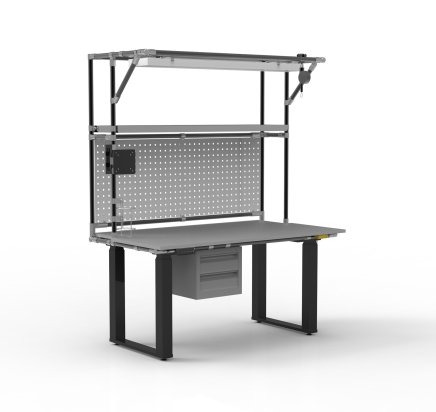 ESD Elektrycznie regulowany stół roboczy z nadstawką - 2