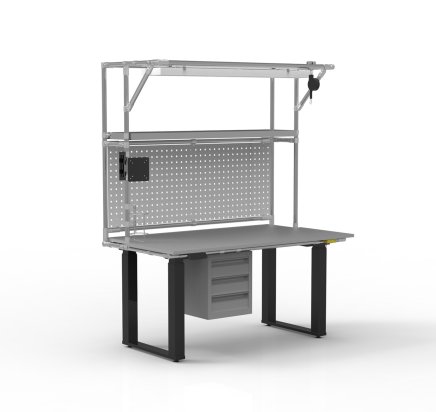 ESD Elektrycznie regulowany stół roboczy z nadstawką - 1
