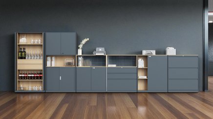 Metalowa szafa na dokumenty z półkami i wnęką HDC-ZHC - 3