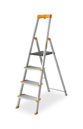 Drabina aluminiowa trzystopniowa (łącznie z platformą) DR-AL-D4-MAX - 1