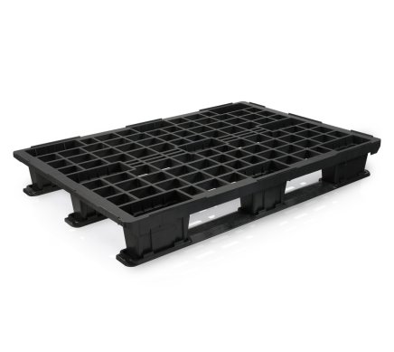 Lekka paleta z tworzywa sztucznego z szynami wys. 140 x szer. 800 x gł. 1200 mm - 1