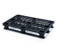 Paleta z tworzywa sztucznego ESD z szynami do układania w stosy wys. 155 x szer. 800 x gł. 1200 mm