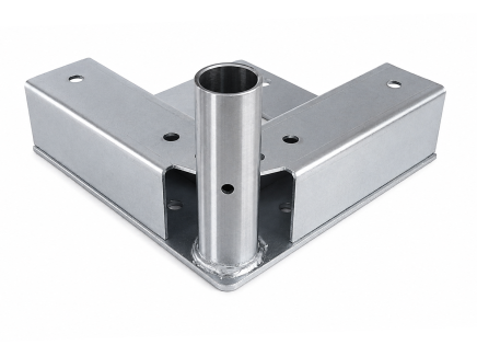 Narożny uchwyt do kółek z płytką montażową SJ-1-45×45_SV - 2