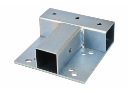 Środkowy uchwyt do kółek z płytką montażową SJ-3-45×45_SV