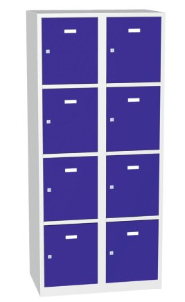 Szafka metalowa z zamykanymi schowkami typ A8244 - 1