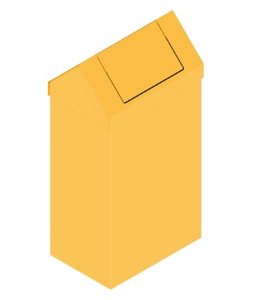 Metalowy kosz na śmieci 90L typu KOS 1262 - 1
